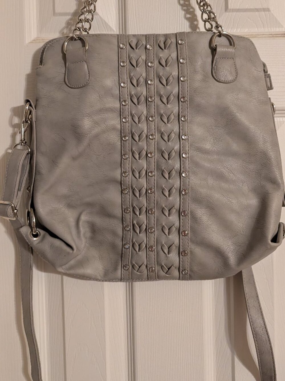 Silver Crystal Handbag
